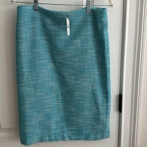NWT Talbots Blue Tweed Pencil Skirt, size 6